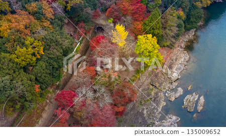 Nov 24 2025 Fall Trees At Arashiyama Rankyo Gorge Kyoto Japan 135009652