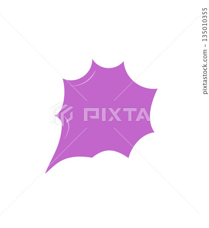 Organic hand drawn bubble in abstract sticker form. This speech blob in violet works as a rectangle chat or comment symbol. Modern doodle conversation element for creative media badge or playful Organic hand drawn bubble in abstract sticker form. This speech blob in violet works as a rectangle chat or comment symbol. Modern doodle conversation element for creative media badge or playful 135010355