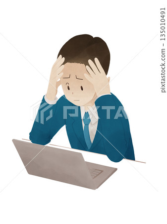 商人擔心工作 135010491
