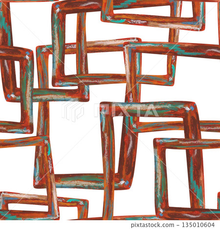 Wooden old brown frames. Oil pastel drawn seamless pattern. For interior designs, retro vintage settings, restaurant cafe menu decorated, stickers, greeting cards and banners clip arts. Wooden old brown frames. Oil pastel drawn seamless pattern. For interior designs, retro vintage settings, restaurant cafe menu decorated, stickers, greeting cards and banners clip arts. 135010604