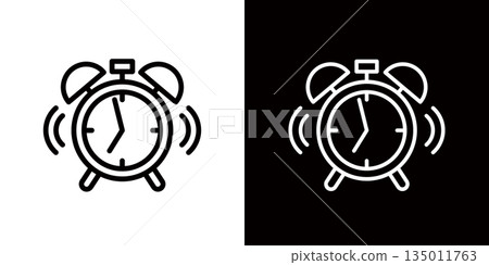 鬧鐘/計時器圖標，時鐘標誌 135011763