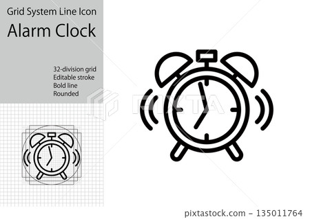 鬧鐘/計時器圖標，時鐘標誌 135011764