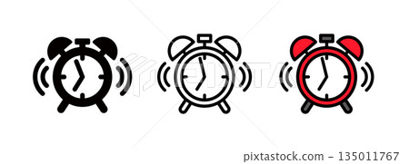 鬧鐘/計時器圖標，時鐘標誌 135011767