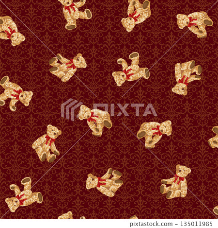 Cute bear design perfect for textiles, 135011985