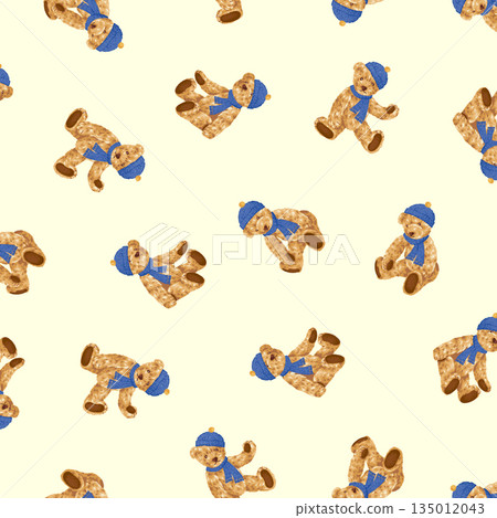 可愛的熊圖案，適合冬季準備 135012043