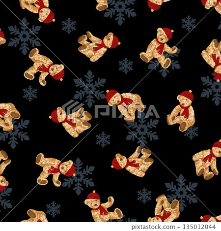 可愛的熊圖案，適合冬季準備 135012044