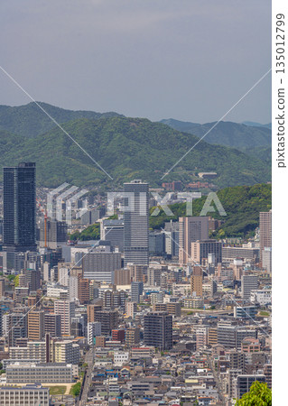 Hiroshima city view from Mt. Kogane Observatory 135012799