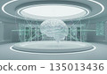 Digital background material of a brain symbolizing the future of AI 135013436