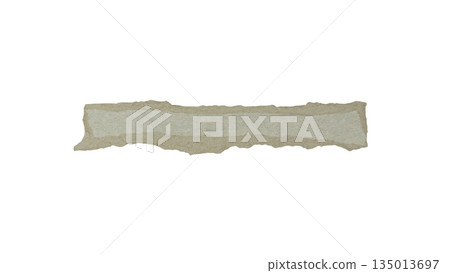 Thin horizontal strip of brown kraft paper with torn, uneven edges and a fibrous texture Concept for scrapbooking and handmade craft design Thin horizontal strip of brown kraft paper with torn, uneven edges and a fibrous texture Concept for scrapbooking and handmade craft design 135013697