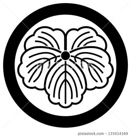 This is the family crest of Ooka Kiyokatsu. It is a circle with ivy on the back. 135014169