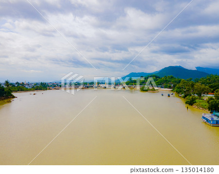 A muddy river during the rainy season. 135014180