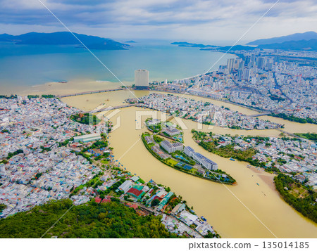 A muddy river during the rainy season. A muddy river during the rainy season. 135014185