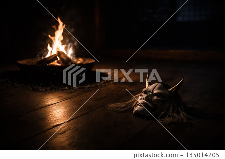 A hint of ritual - the silence left by fire and masks 135014205
