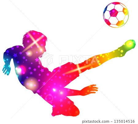 Soccer Silhouette Soccer Silhouette 135014516
