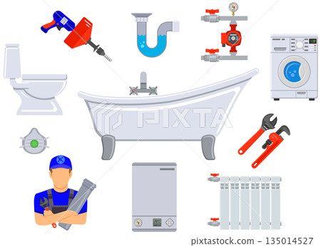 Plumbing Service Infographics 135014527