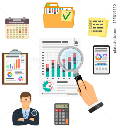 Auditing and Business Accounting Infographics Auditing and Business Accounting Infographics 135014530