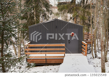 Clean design highlights functional and straightforward entry to shelter Clean design highlights functional and straightforward entry to shelter 135015549