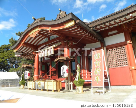 稻毛淺間神社的新年裝飾 135016188