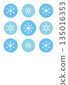Snowflake winter greeting card, simple, vertical, cute illustration 135016353
