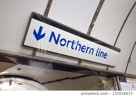 Northern Line Sign at London Underground Tube Station Northern Line Sign at London Underground Tube Station 135016615