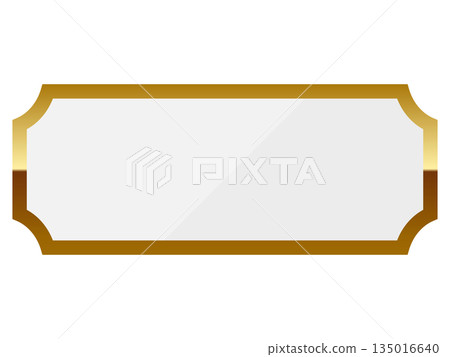 Luxurious rectangular frame in white and gold Luxurious rectangular frame in white and gold 135016640