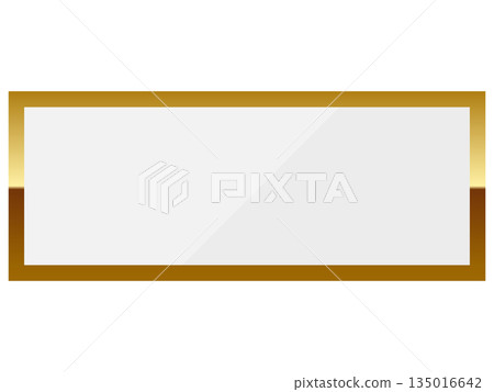 Luxurious rectangular frame in white and gold 135016642