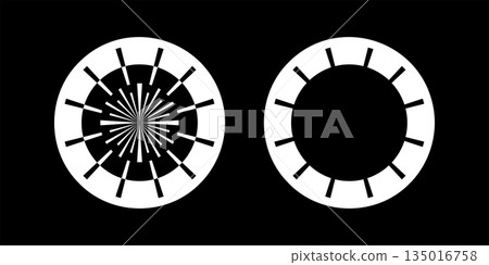 Circle Design Elements Set. Circular Geometric Shapes. 135016758