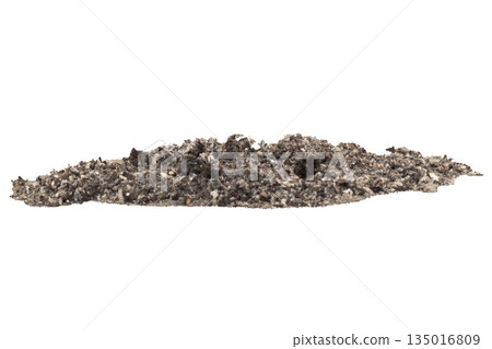 ash isolated on a white background 135016809