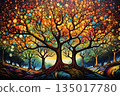 Lively talking trees providing shelter and wisdom - Generative AI 135017780