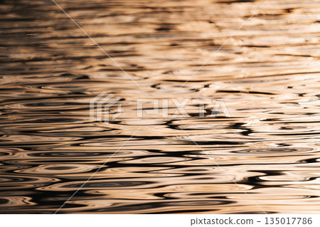 夕陽將金色的水面染成一片漣漪。 夕陽將金色的水面染成一片漣漪。 135017786