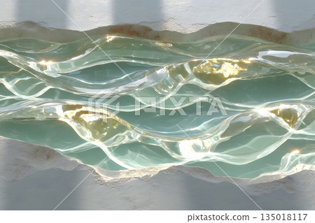 Abstract Rippling Water with Light Reflections - Perfect for Design Print and Decor Generative AI Abstract Rippling Water with Light Reflections - Perfect for Design Print and Decor Generative AI 135018117