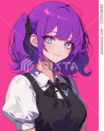 Purple-haired girl Purple-haired girl 135018690