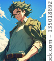 Green glasses boy 135018692