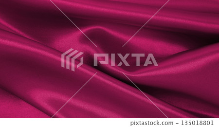 Smooth elegant pink silk or satin luxury cloth texture as abstract background. Luxurious valentines day background design Smooth elegant pink silk or satin luxury cloth texture as abstract background. Luxurious valentines day background design 135018801