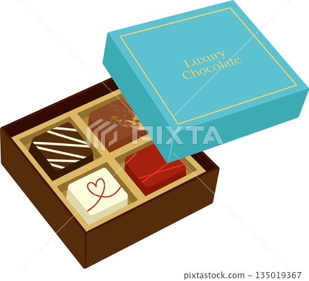 Minimalist design luxury chocolate box 135019367