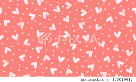 Pink Seamless Pattern with Hearts Pink Seamless Pattern with Hearts 135019412