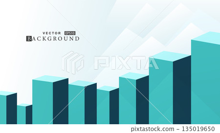 Abstract blue business background with growing bar chart, corporate finance and investment concept. Minimal corporate vector design suitable for presentations, reports, web layouts, banners Abstract blue business background with growing bar chart, corporate finance and investment concept. Minimal corporate vector design suitable for presentations, reports, web layouts, banners 135019650