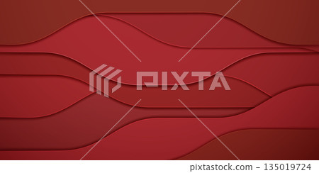Red wavy layered background. Red wavy layered background. 135019724
