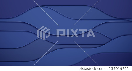 Blue wavy layered background. 135019725