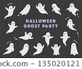 Halloween ghost silhouette set 135020121
