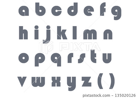 Letter 4 Alphabet Lowercase Gray 135020126