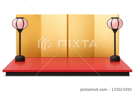 Hinamatsuri illustration realistic 3D Hina dolls Hinamatsuri illustration realistic 3D Hina dolls 135021092