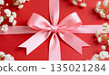 Valentine's Day Red Ribbon 135021284