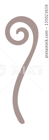 Decorative boho line with swirl Decorative boho line with swirl 135021619