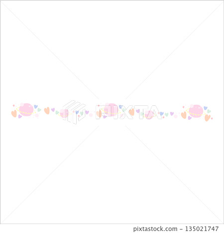 Adorable Pastel Colored Planets Hearts and Stars Seamless Space Border Vector Illustration Adorable Pastel Colored Planets Hearts and Stars Seamless Space Border Vector Illustration 135021747