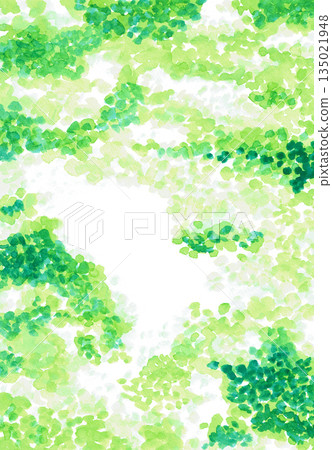手繪水彩插圖,陽光透過樹葉灑下,背景 手繪水彩插圖,陽光透過樹葉灑下,背景 135021948