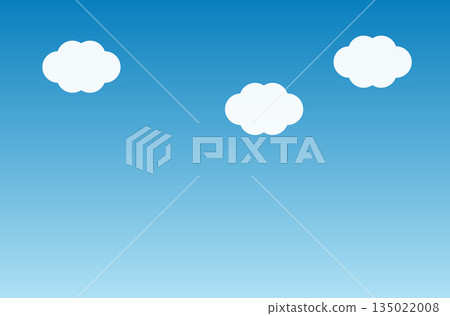 Simple background illustration of blue sky and clouds Simple background illustration of blue sky and clouds 135022008