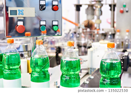 Bottling line at factory 135022530