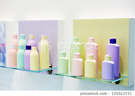 Plastic bottles cosmetic and shampoo Plastic bottles cosmetic and shampoo 135022531