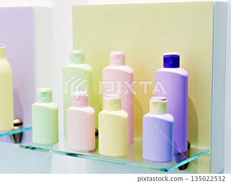Plastic bottles cosmetic and shampoo Plastic bottles cosmetic and shampoo 135022532
